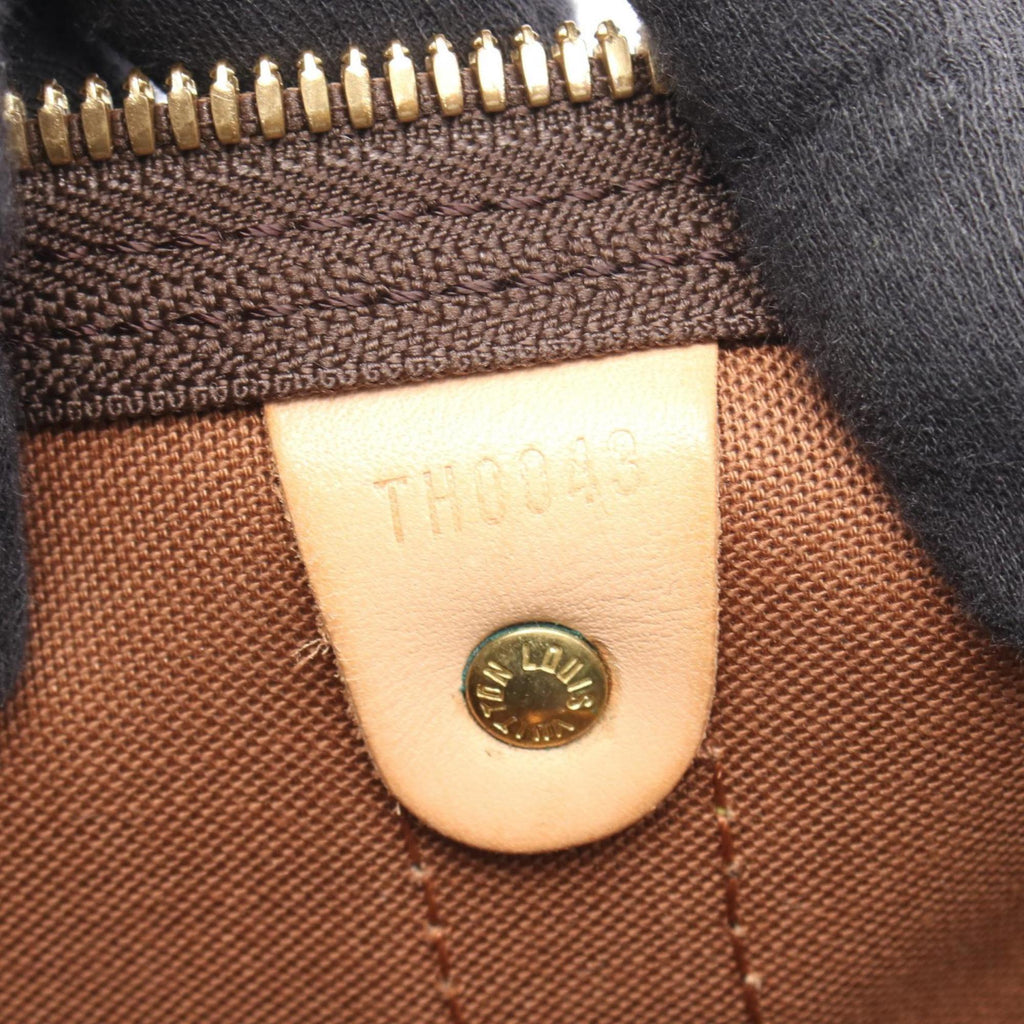 Louis Vuitton Brown Coated Canvas Leather Boston Bag