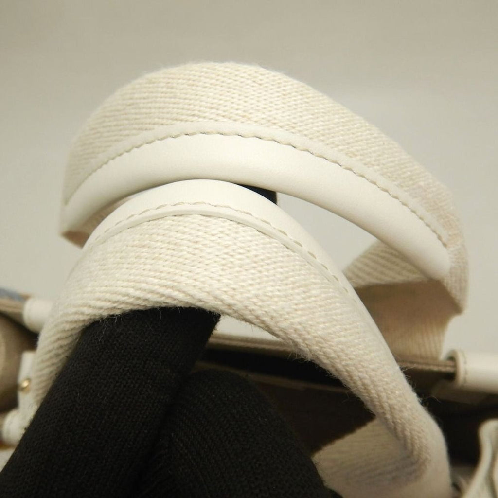 Chloé White Linen Leather Tote Bag (Pre-Owned)
