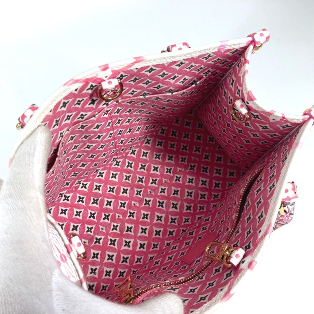 Louis Vuitton Pink White Monogram Handbag Shoulder Bag Tote Bag