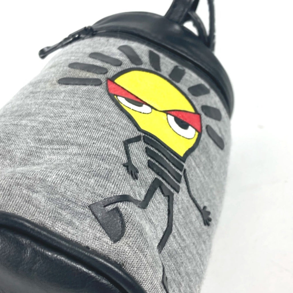 Fendi Gray Yellow Canvas Pouch