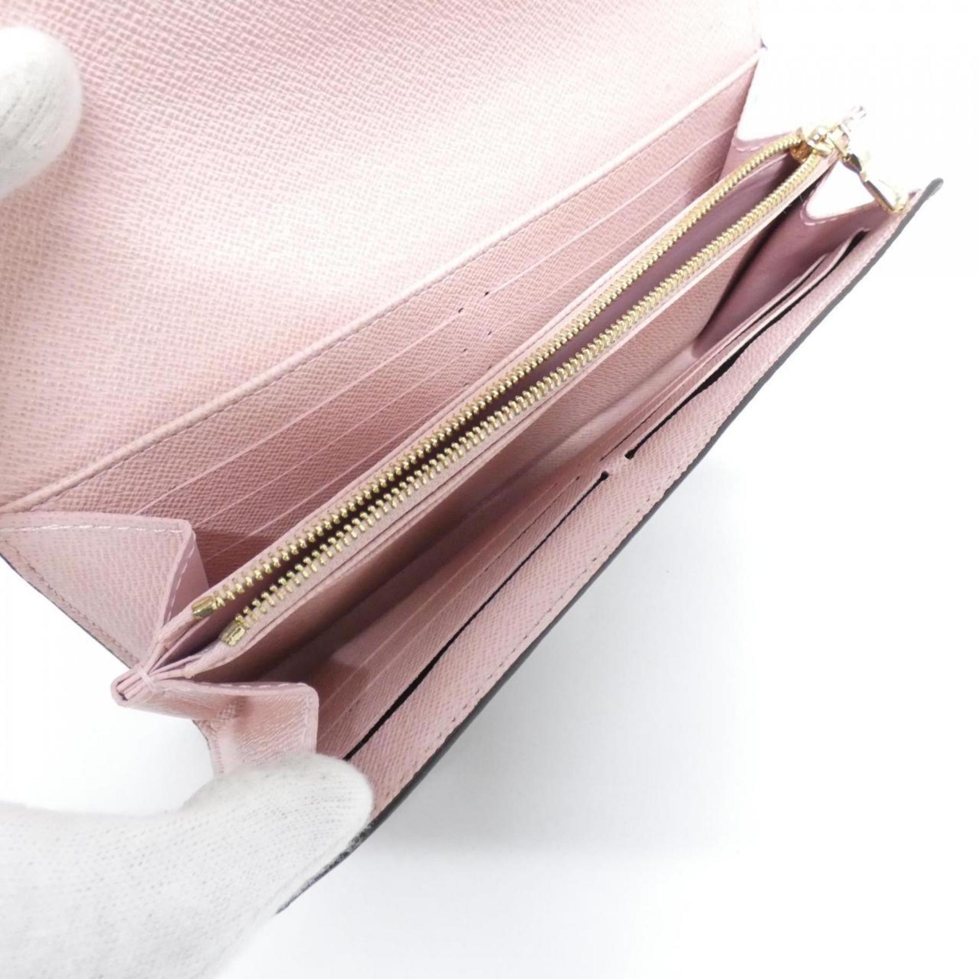 Louis Vuitton Brown Rose Ballerine Coated Canvas Long Wallet (Tri-Fold)