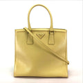 Prada Yellow Saffiano Handbag Shoulder Bag