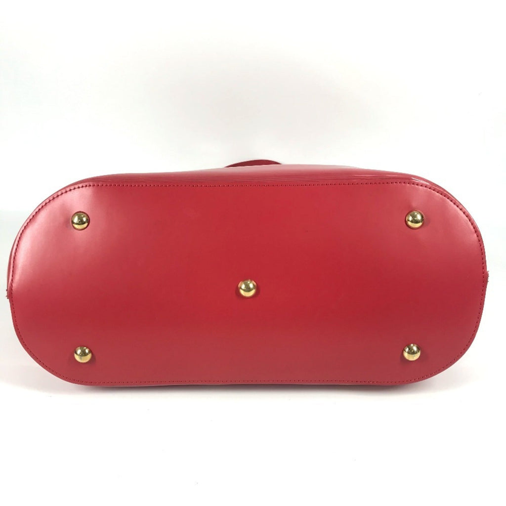 Louis Vuitton Red Color Vinyl Leather Handbag Tote Bag