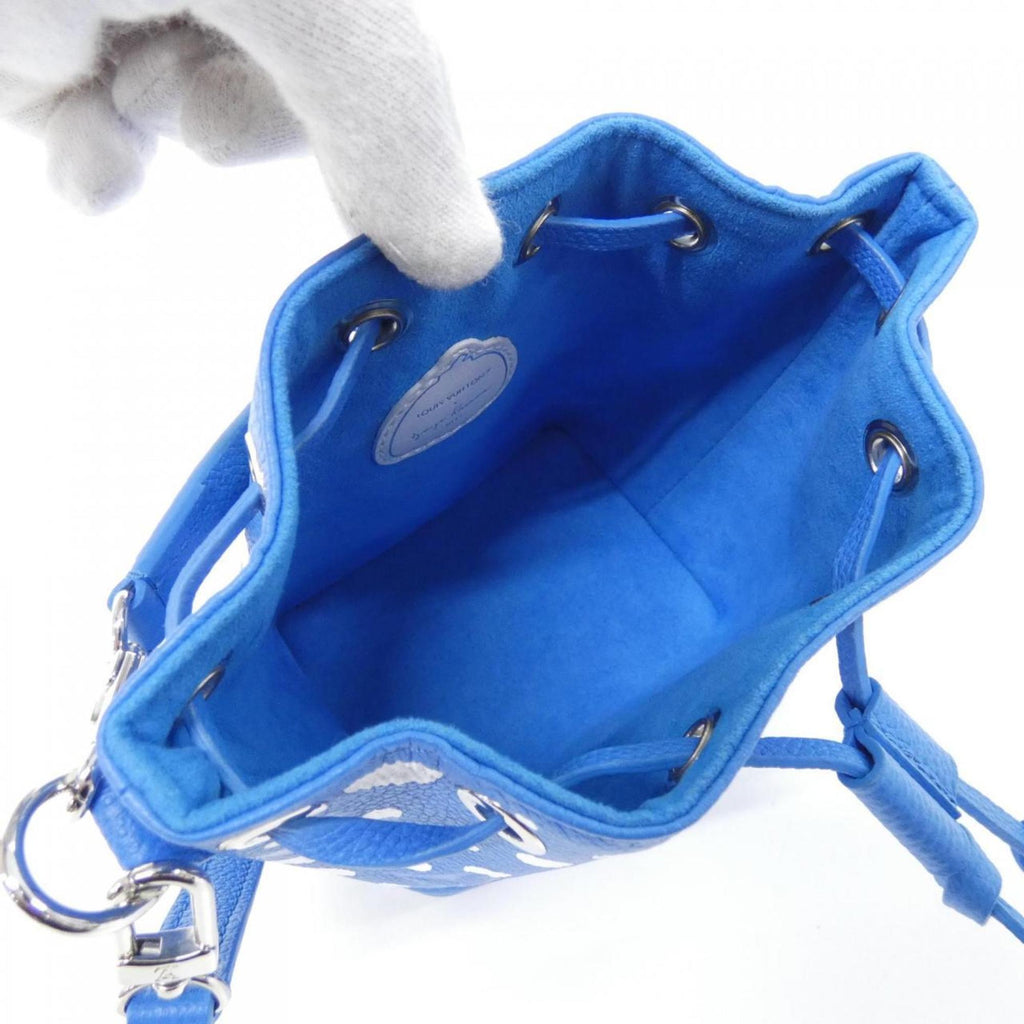 Louis Vuitton Blanc Blue Leather Shoulder Bag