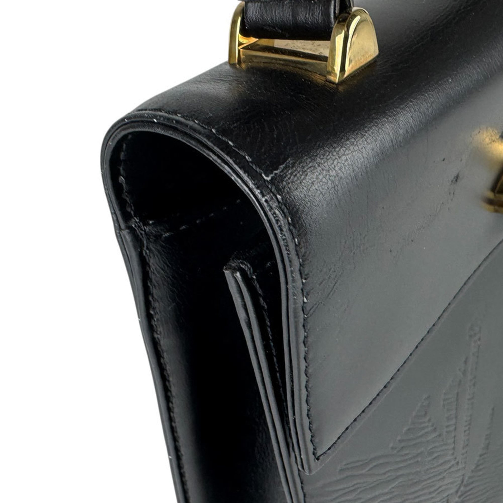 Louis Vuitton Noir Leather Shoulder Bag