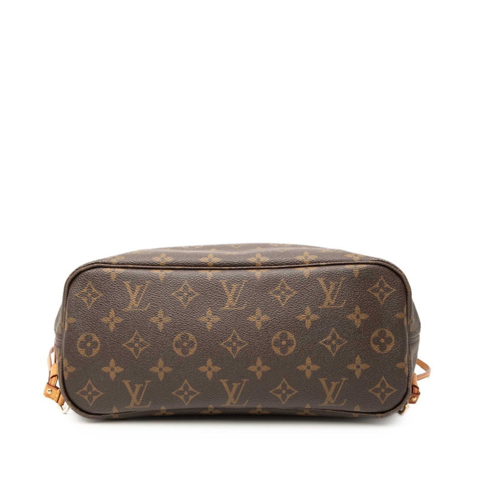 Louis Vuitton Brown Pvc Leather Handbag Tote Bag