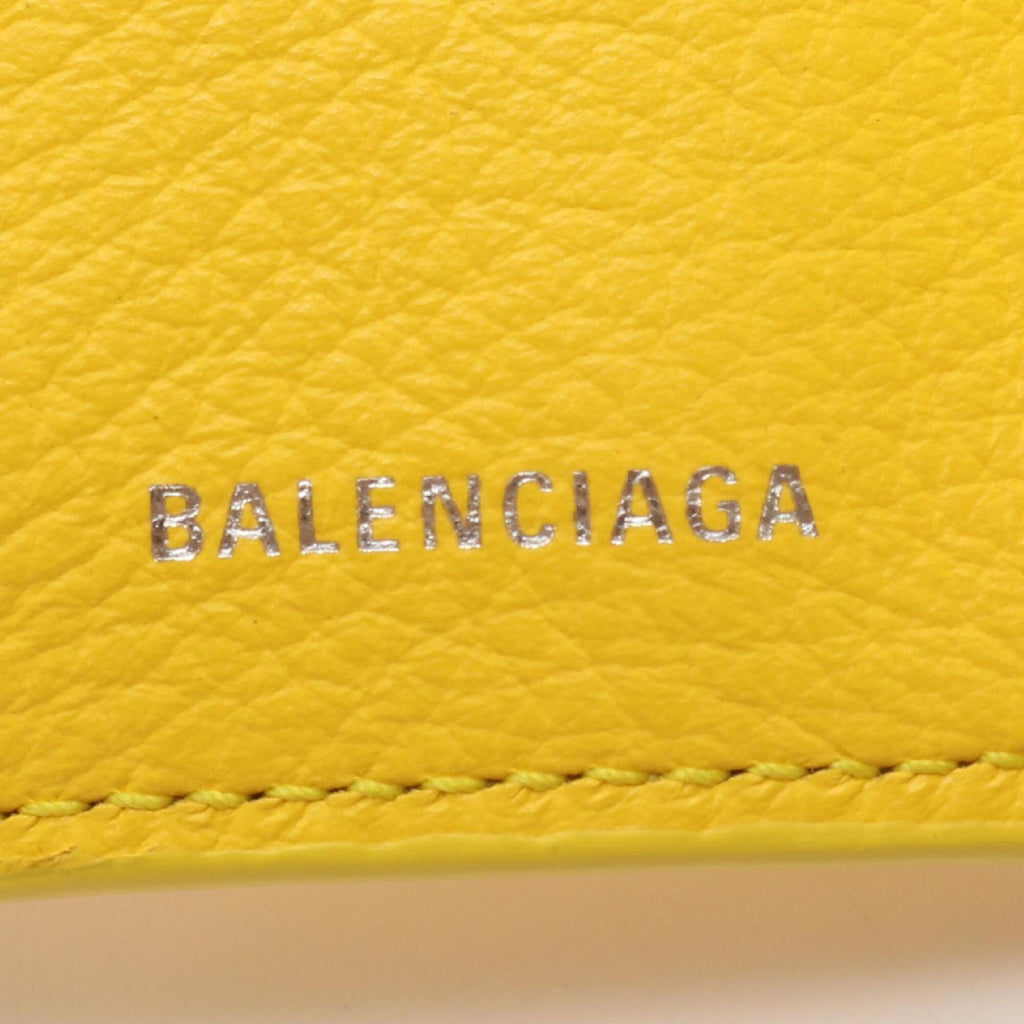 Balenciaga Yellow Leather Wallet (Tri-Fold)
