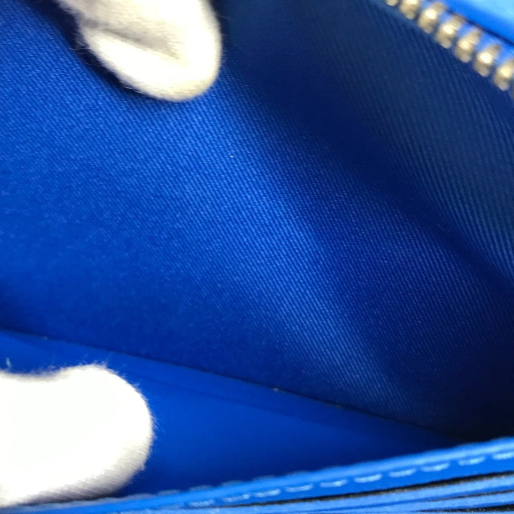 Louis Vuitton Blue White Leather Clutch Bag Pochette Shoulder Bag