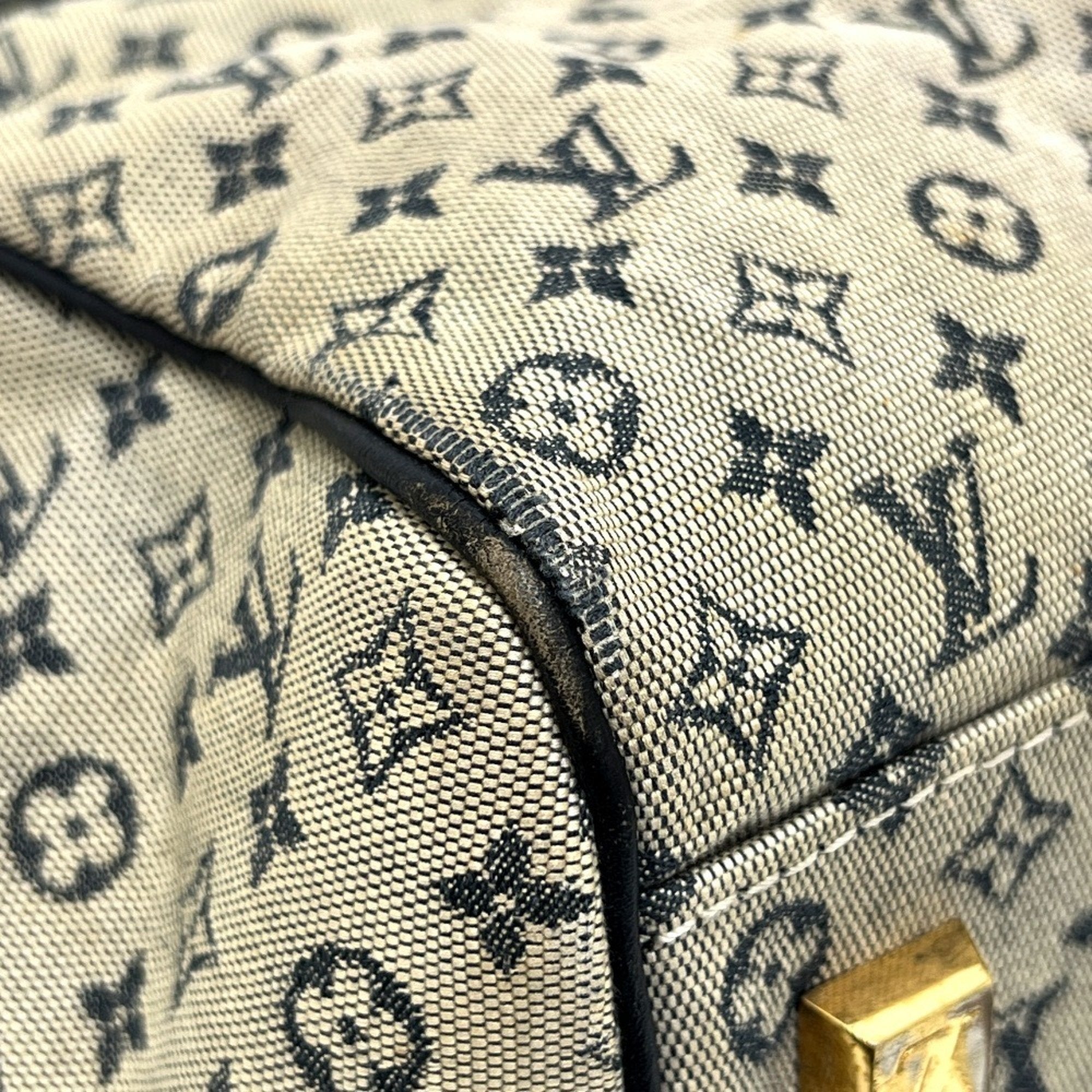 Louis Vuitton Galle Monogram Navy Monogram Mini Boston Bag Handbag