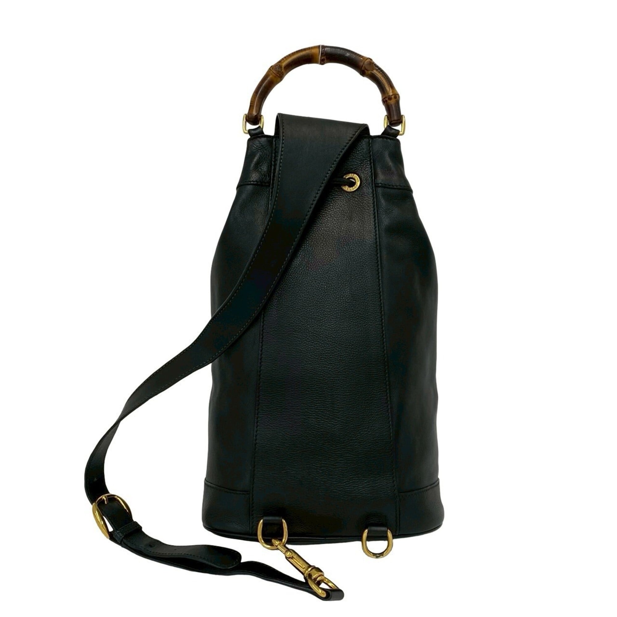 Gucci Black Leather Shoulder Bag Sling Bag (Pre-Owned)