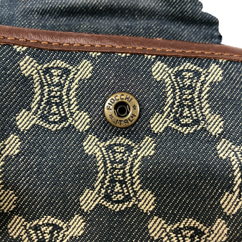 Celine Blue Brown Denim Leather Fanny Pack Sling Bag
