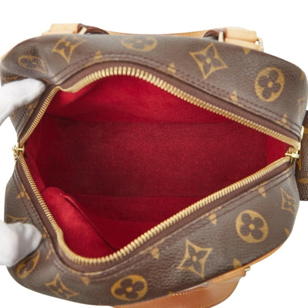 Louis Vuitton Brown Pvc Leather Handbag