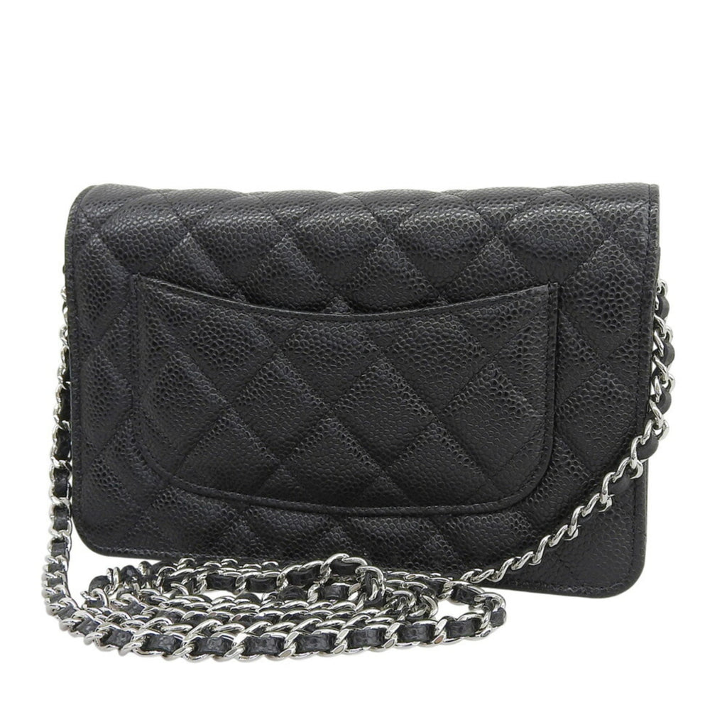 Chanel Black Grained Calfskin Shoulder Bag