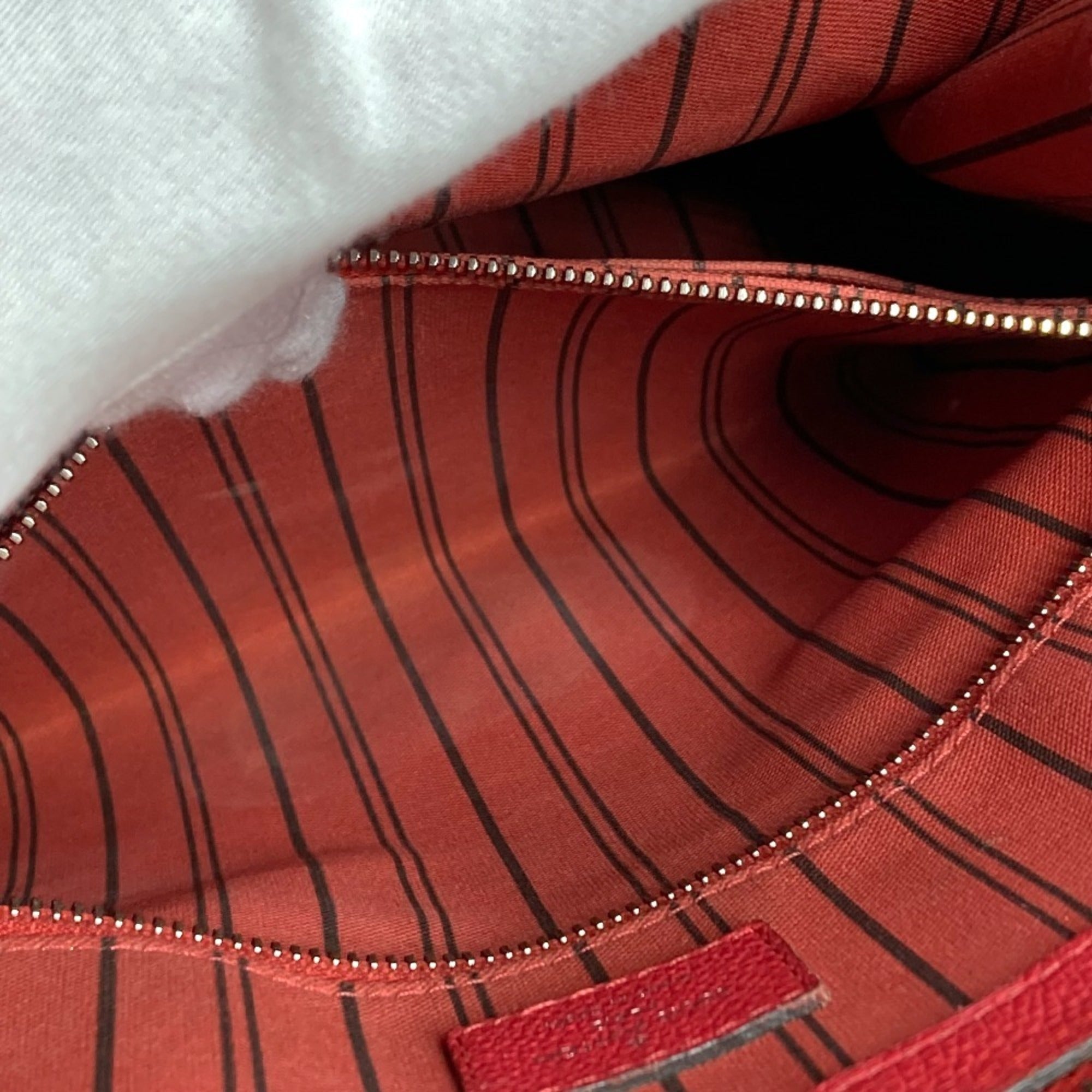 Louis Vuitton Monogram Empreinte Red Color Monogram Empreinte Handbag Shoulder Bag