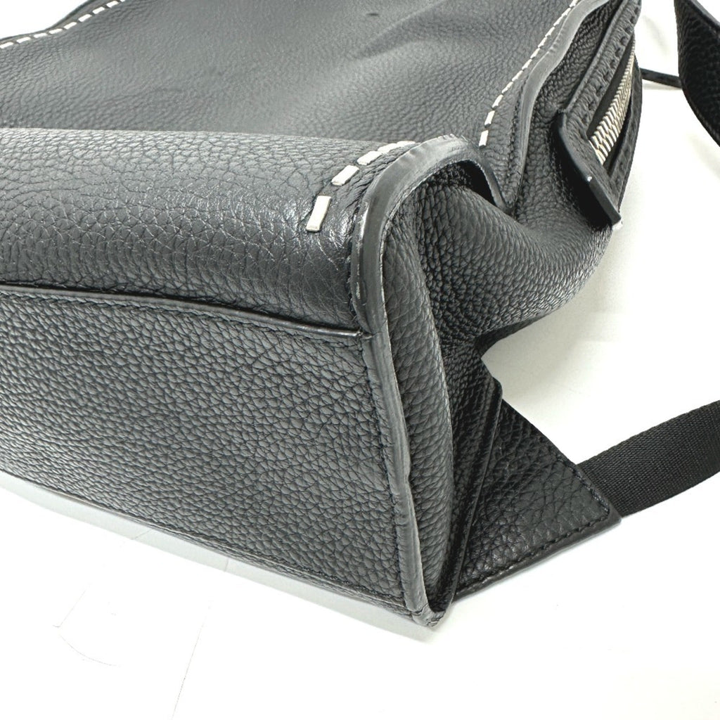 Fendi Black Leather Backpack