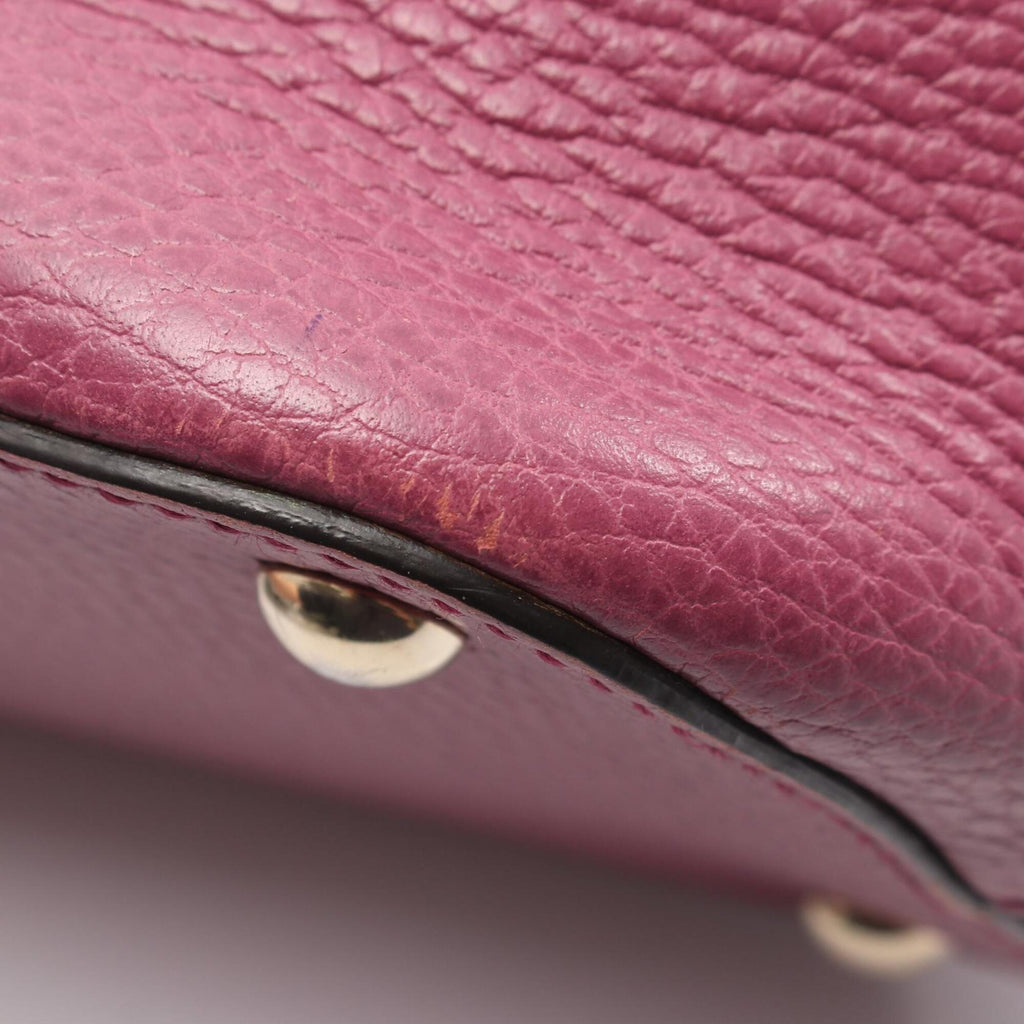 Gucci Pink Leather Handbag Tote Bag (Pre-Owned)