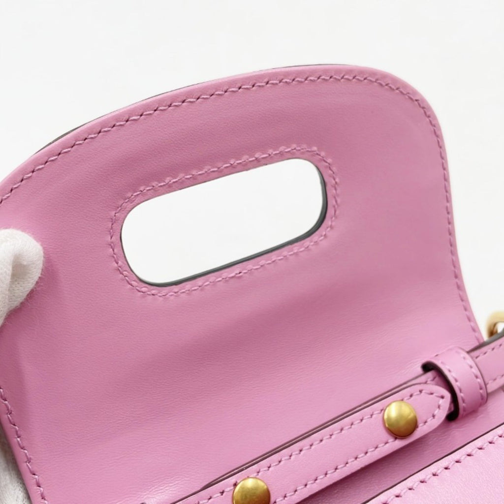 Gucci Pink Leather Handbag Shoulder Bag Tote Bag (Pre-Owned)