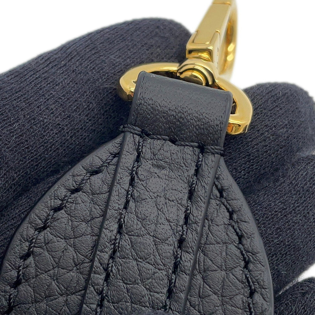 Louis Vuitton Black Noir Exotic Leather Handbag Shoulder Bag