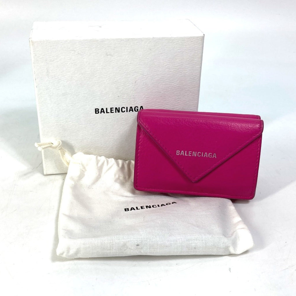 Balenciaga Pink Leather Wallet (Tri-Fold)