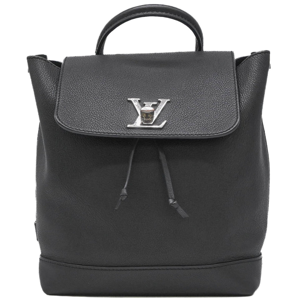 Louis Vuitton Black Leather Backpack