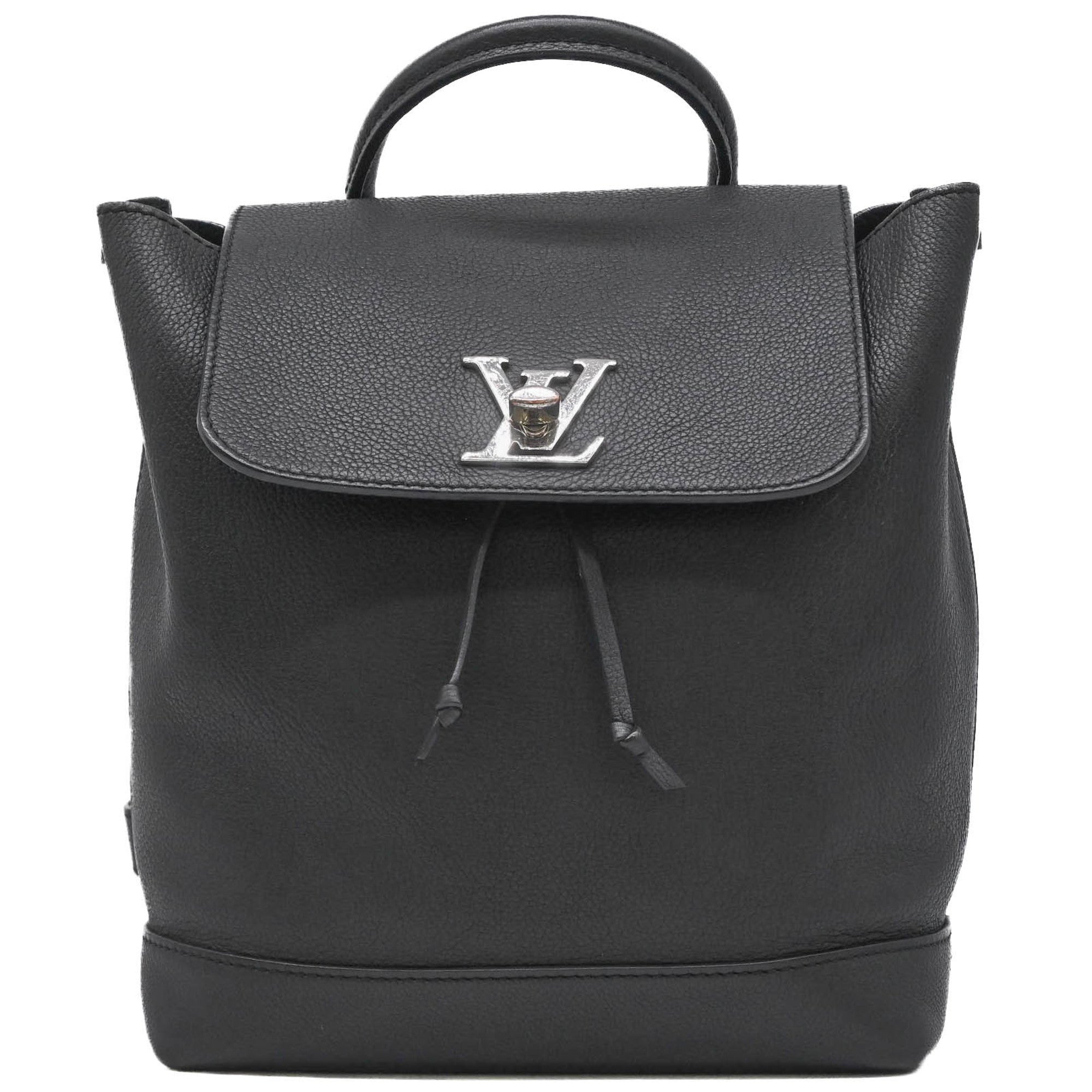 Louis Vuitton Black Leather Backpack