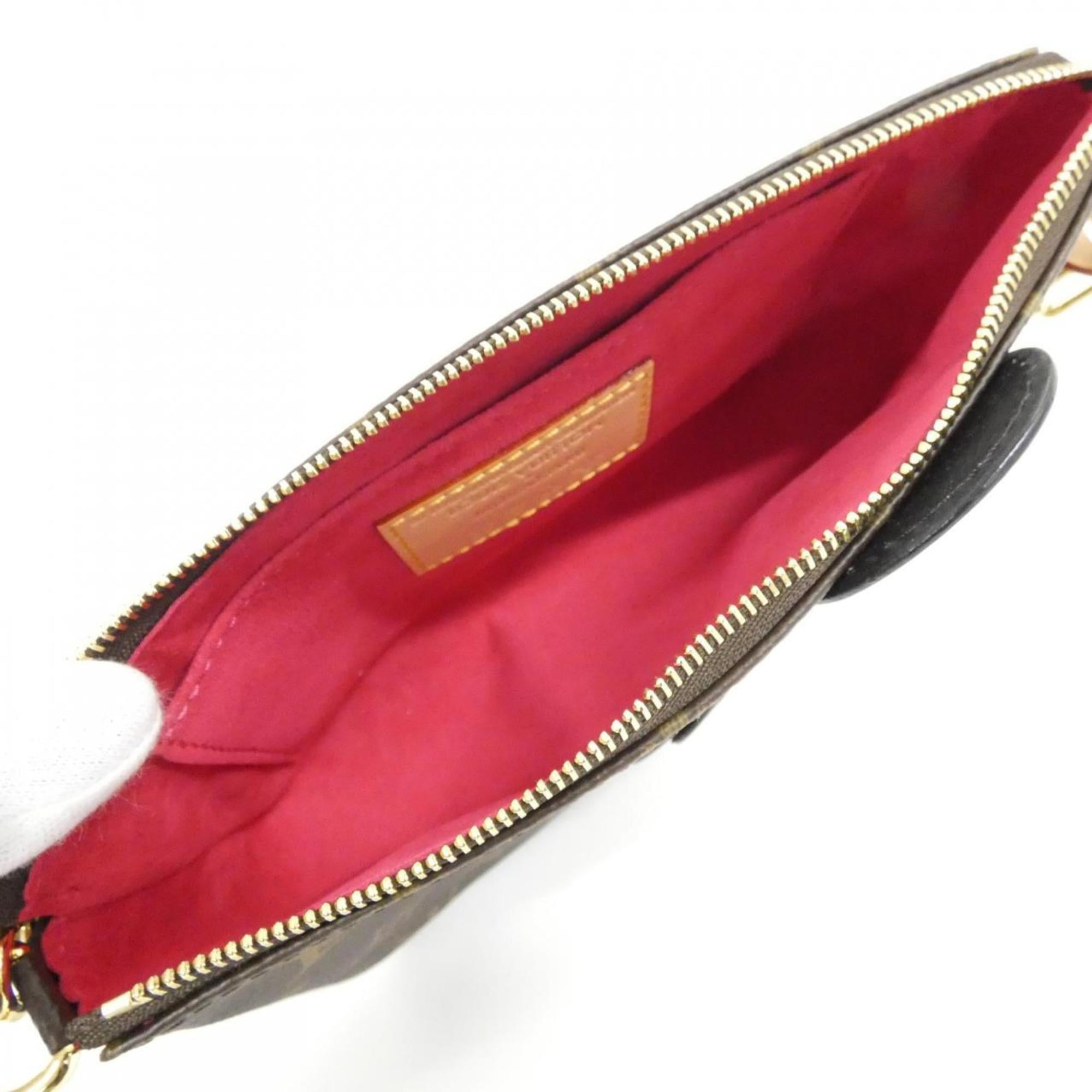 Louis Vuitton Brown Coated Canvas Pochette Pouch