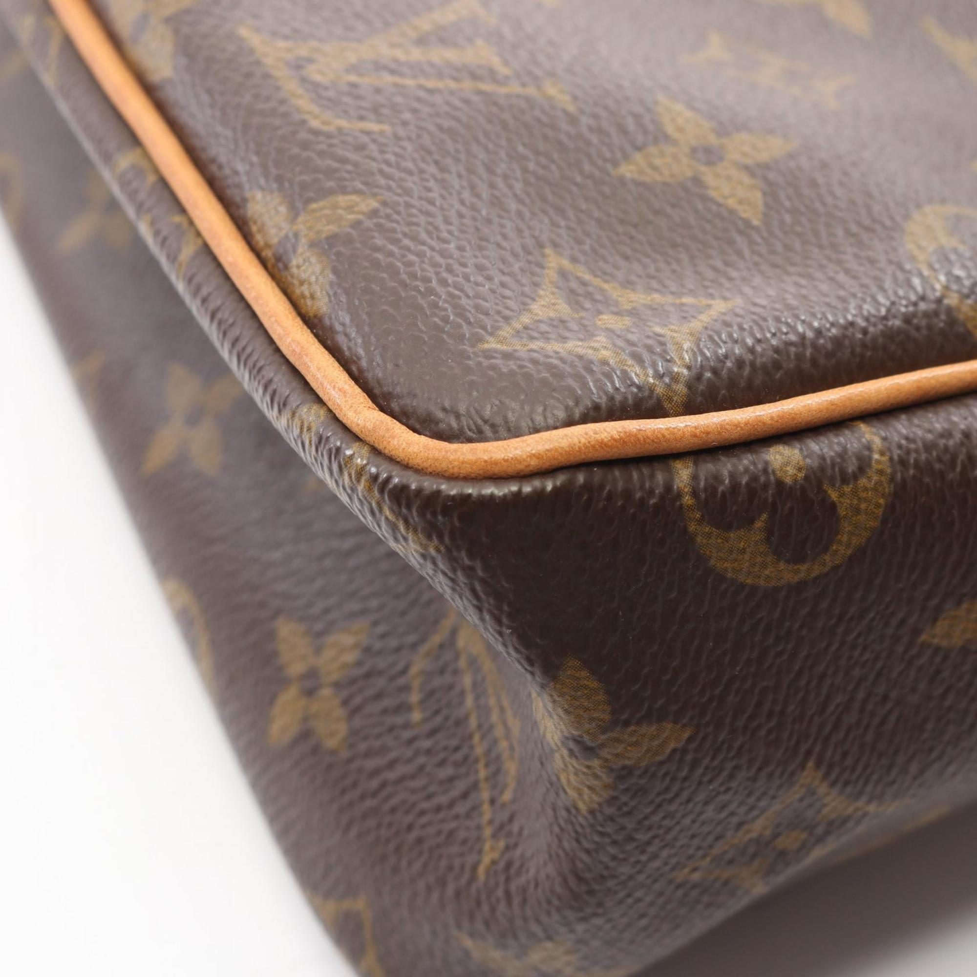 Louis Vuitton Brown Monogram Coated Canvas Leather Handbag Shoulder Bag