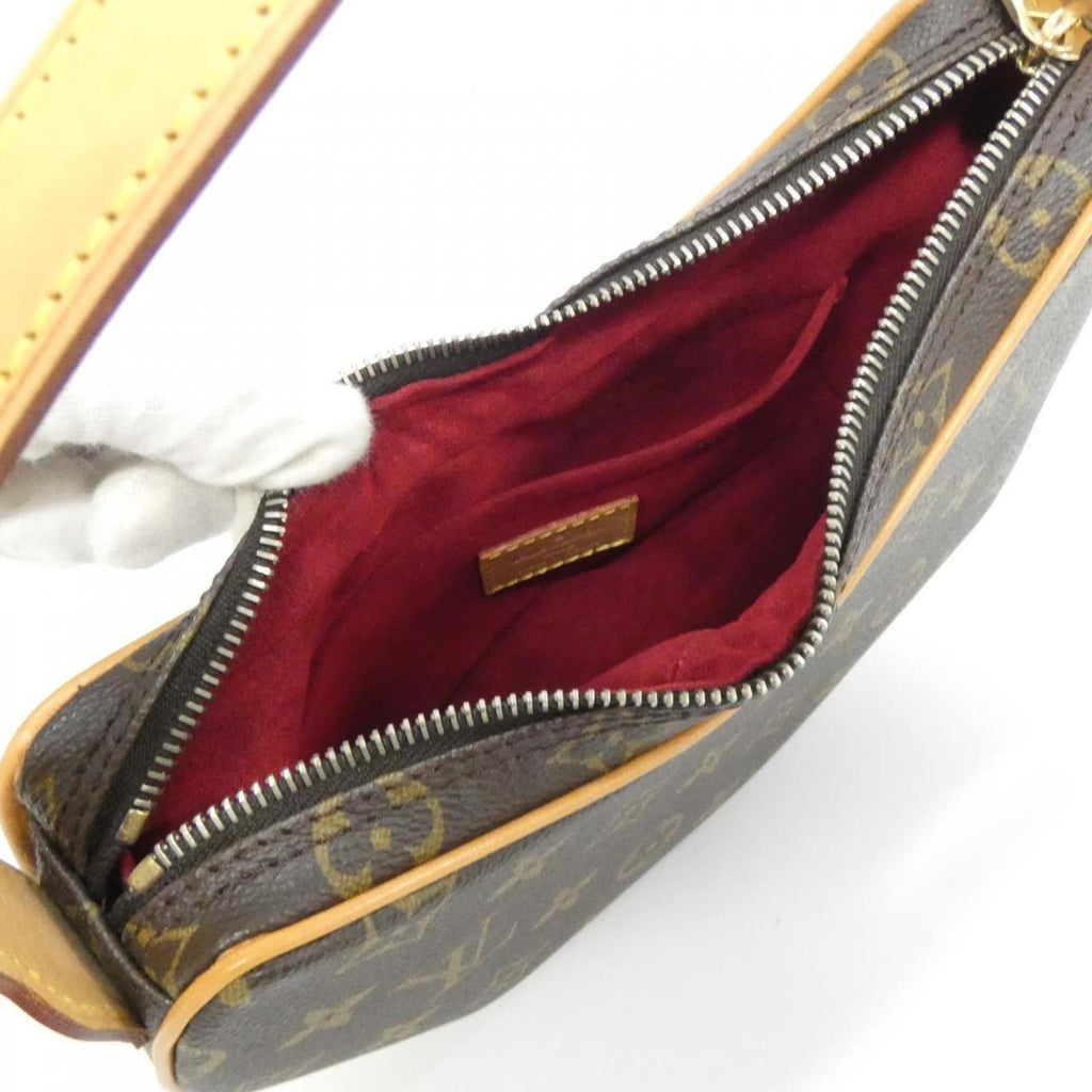 Louis Vuitton Marron Coated Canvas Pochette Shoulder Bag