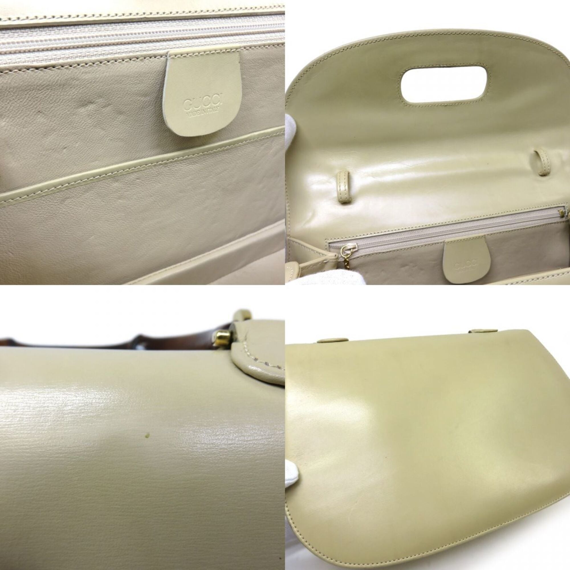 Gucci Beige Leather Handbag (Pre-Owned)