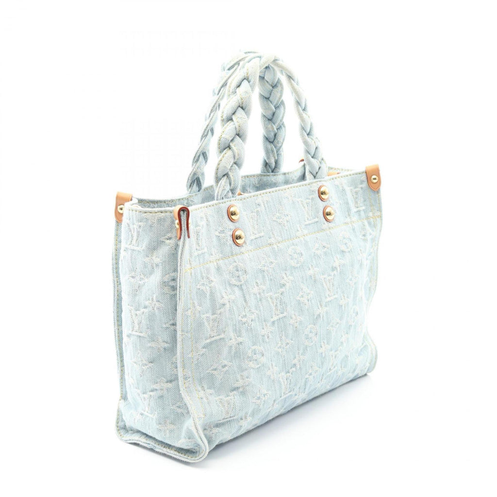Louis Vuitton Blue Denim Leather Handbag