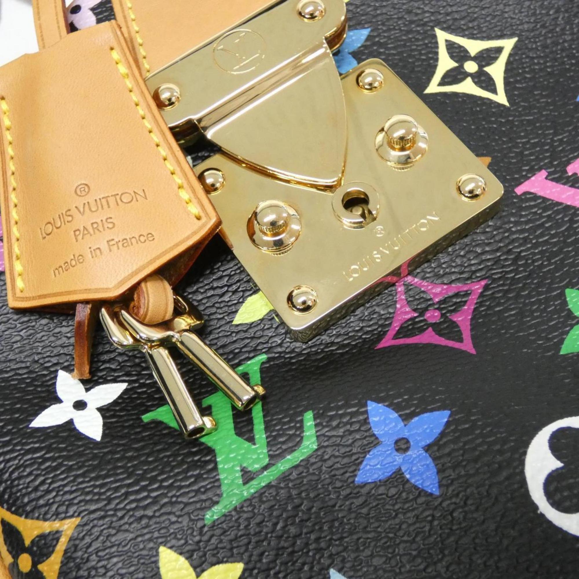 Louis Vuitton Black Coated Canvas Boston Bag