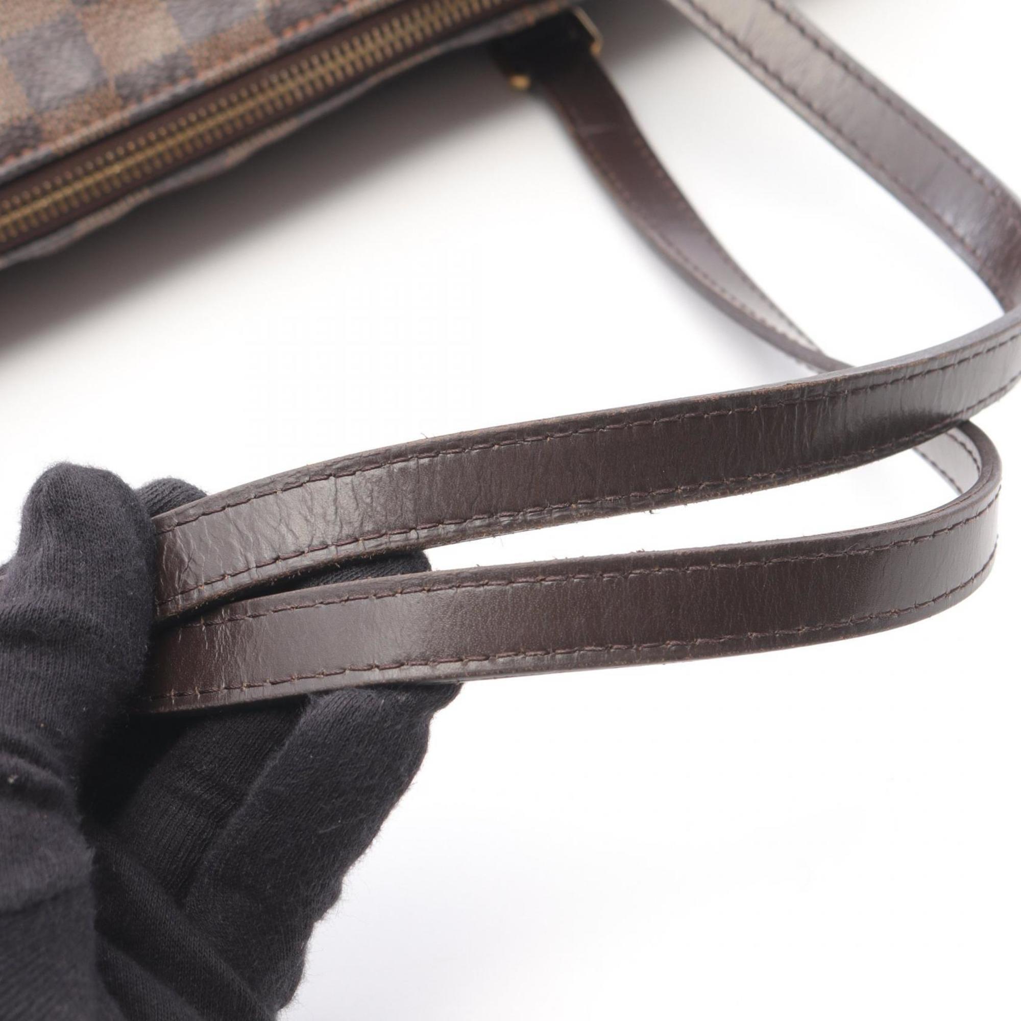 Louis Vuitton Brown Coated Canvas Leather Tote Bag
