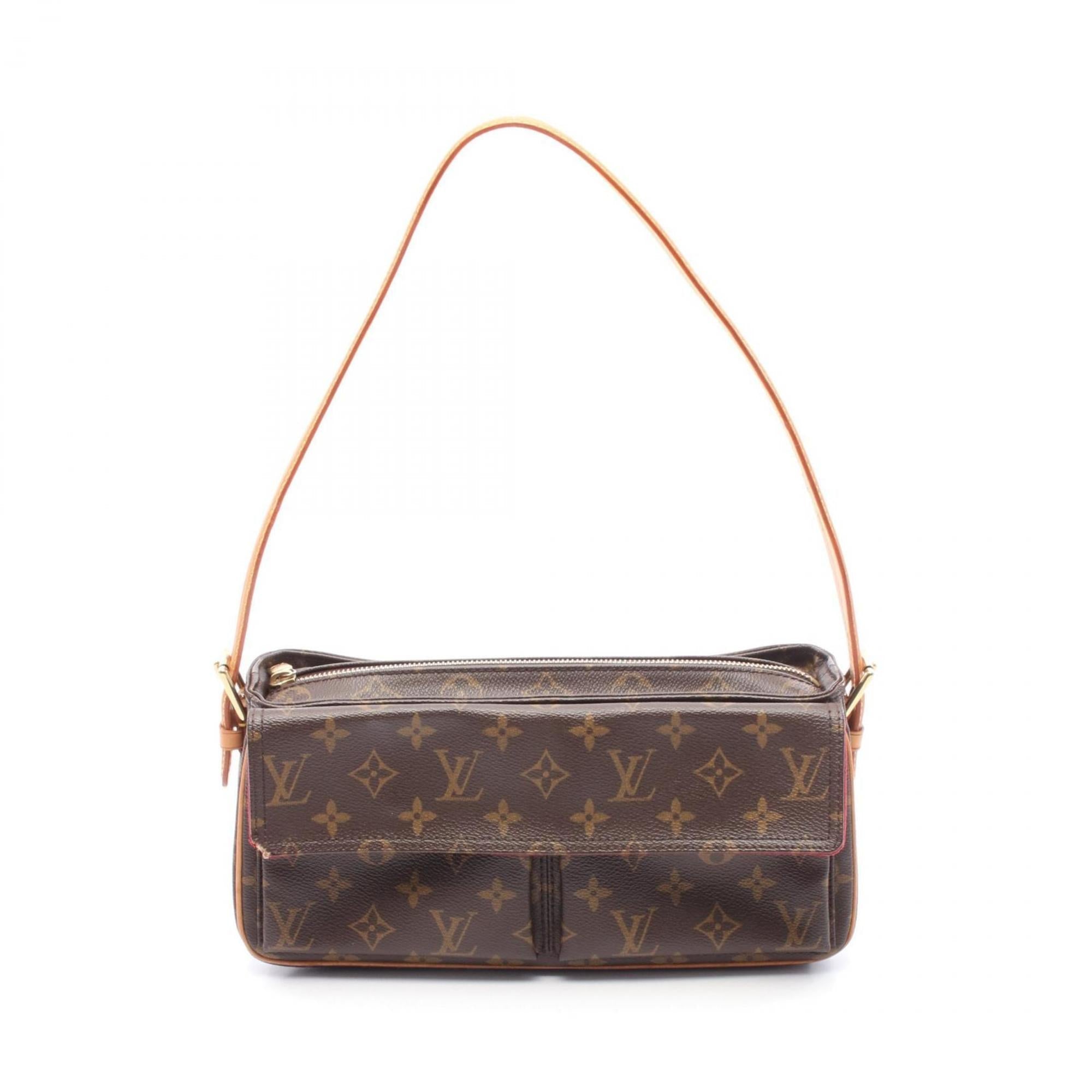 Louis Vuitton Brown Monogram Pvc Coated Canvas Leather Shoulder Bag