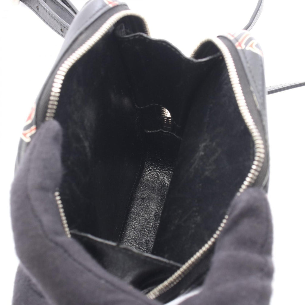 Balenciaga Black Red Color White Leather Handbag Shoulder
