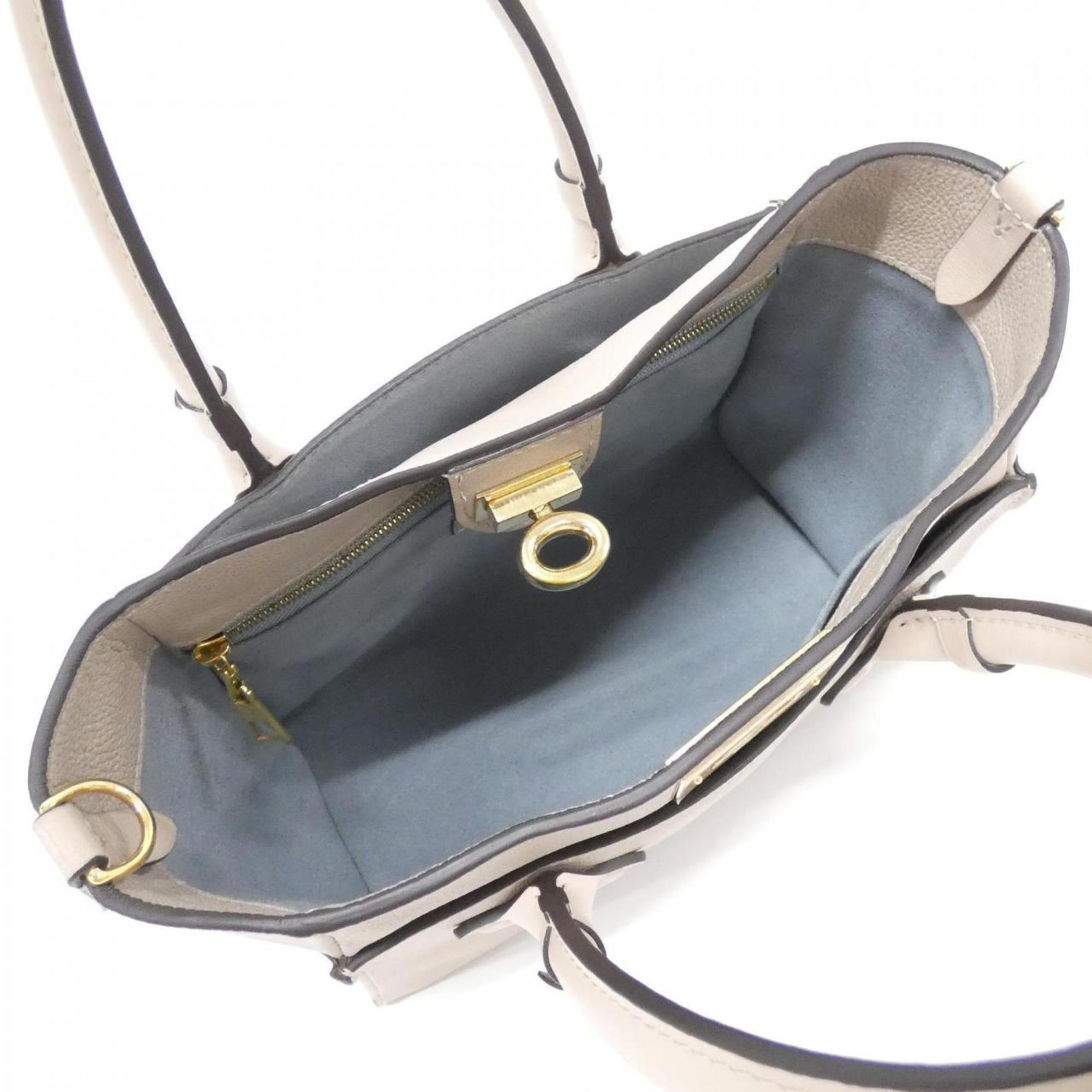 Louis Vuitton Gray Grayish Coated Canvas Leather Handbag