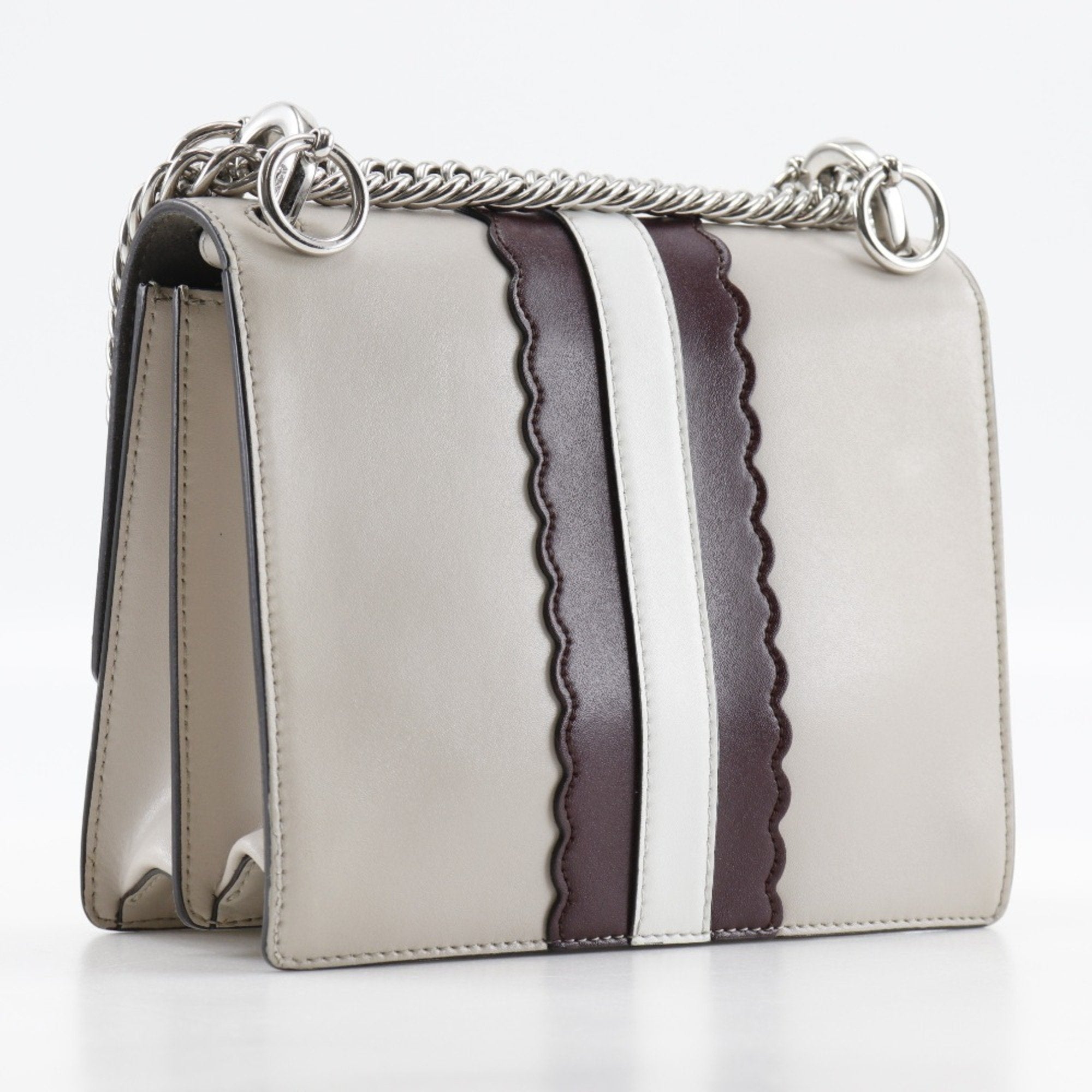 Fendi Beige Leather Shoulder Bag