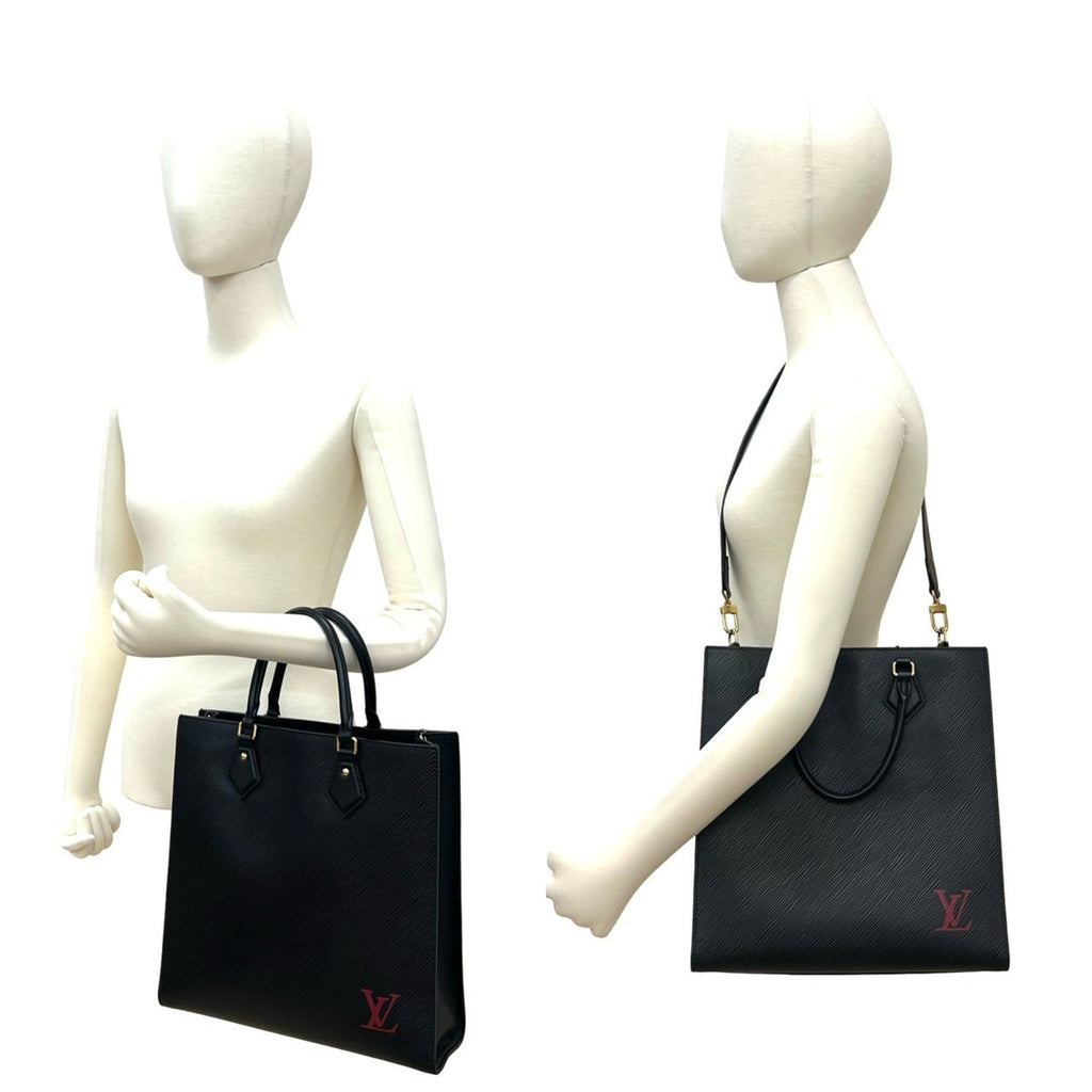 Louis Vuitton Black Epi Leather Handbag Shoulder Bag Tote Bag