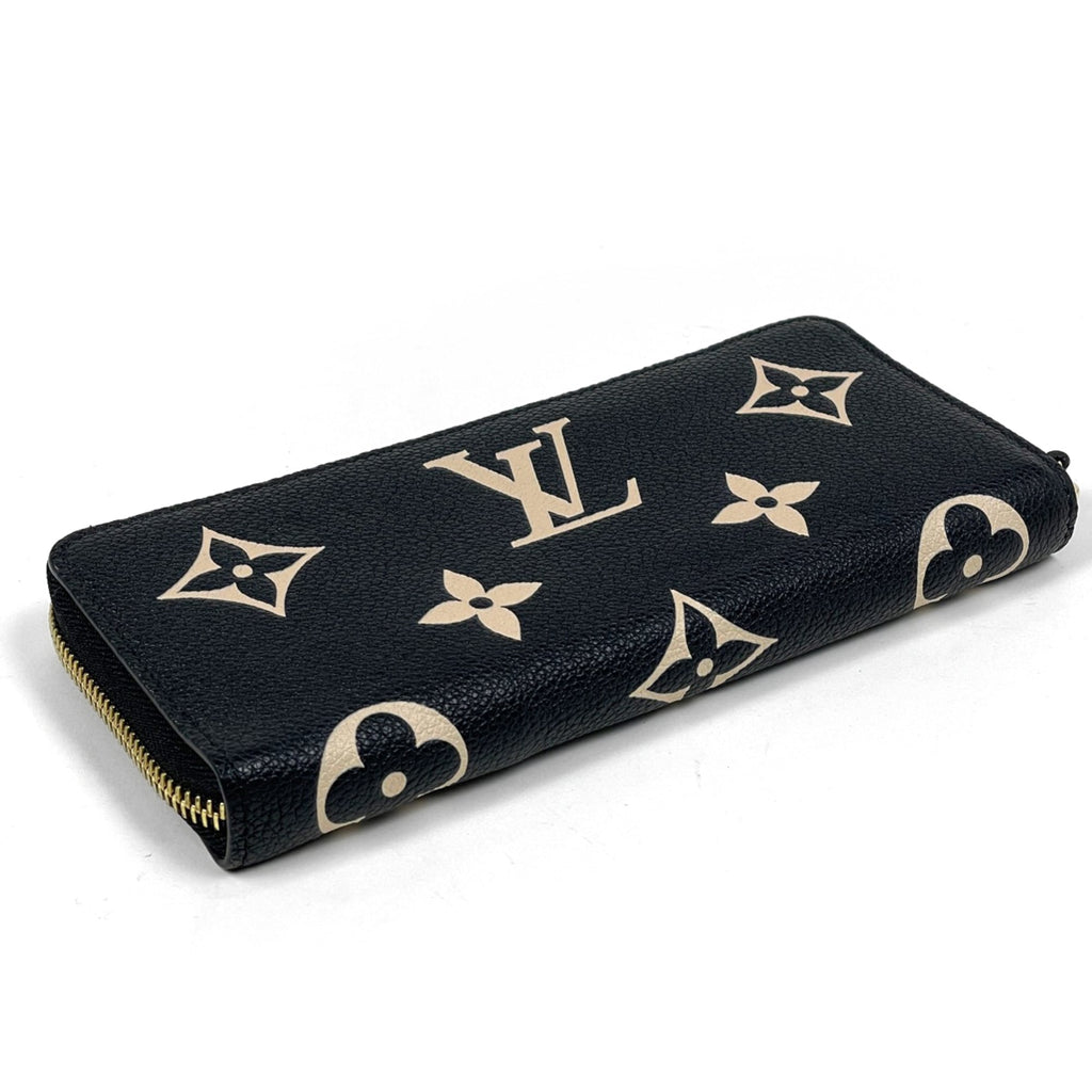 Louis Vuitton Beige Black Monogram Empreinte Long Wallet