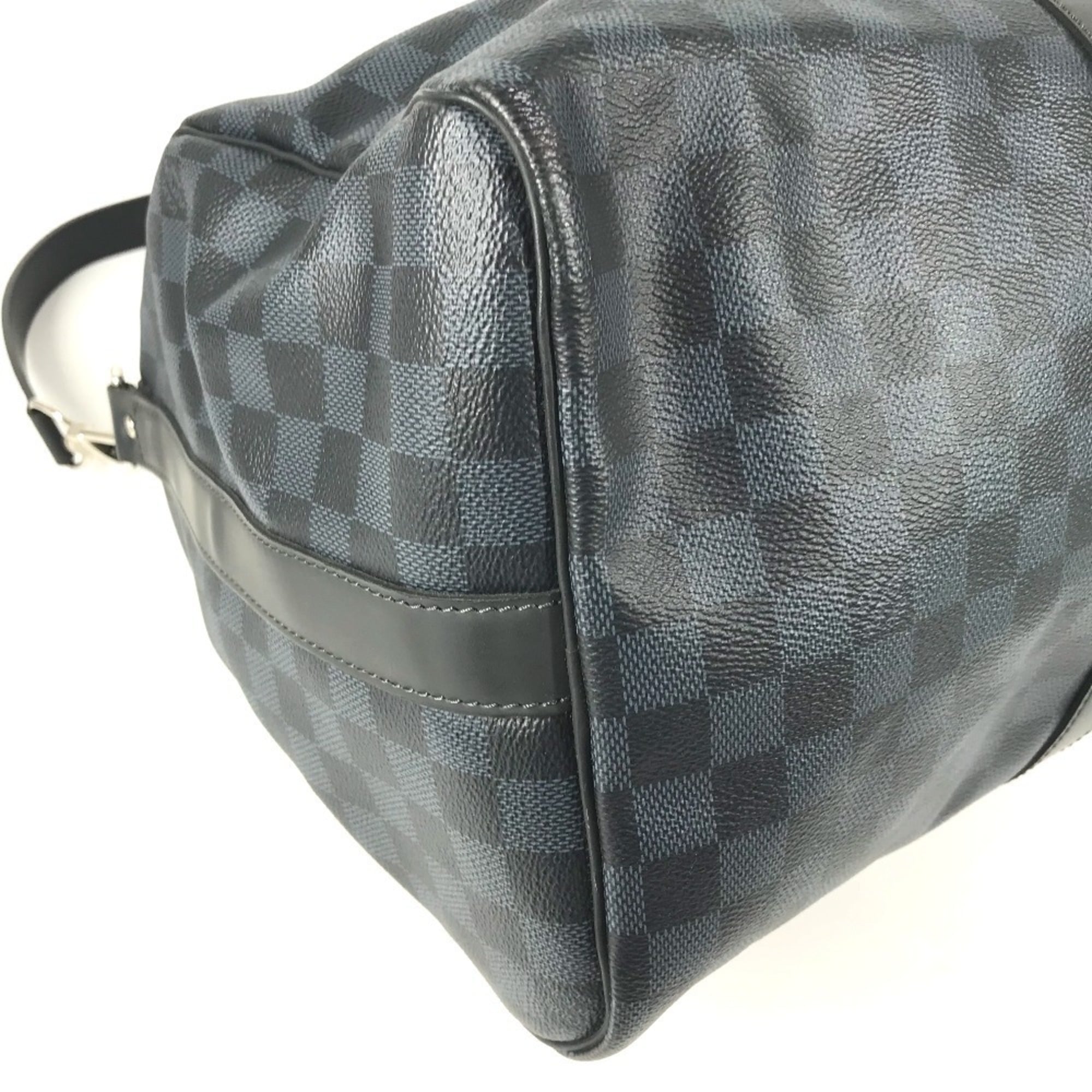 Louis Vuitton Damier Cobalt Navy Canvas Boston Bag Shoulder Bag