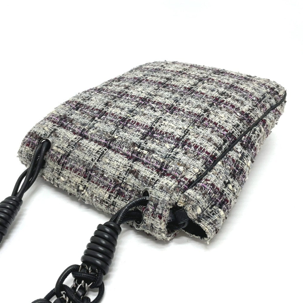 Chanel Gray Tweed Shoulder Bag