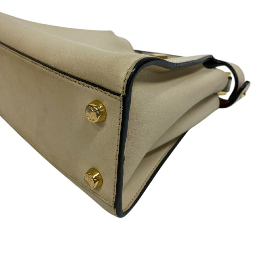 Fendi Beige Leather Handbag Shoulder Bag
