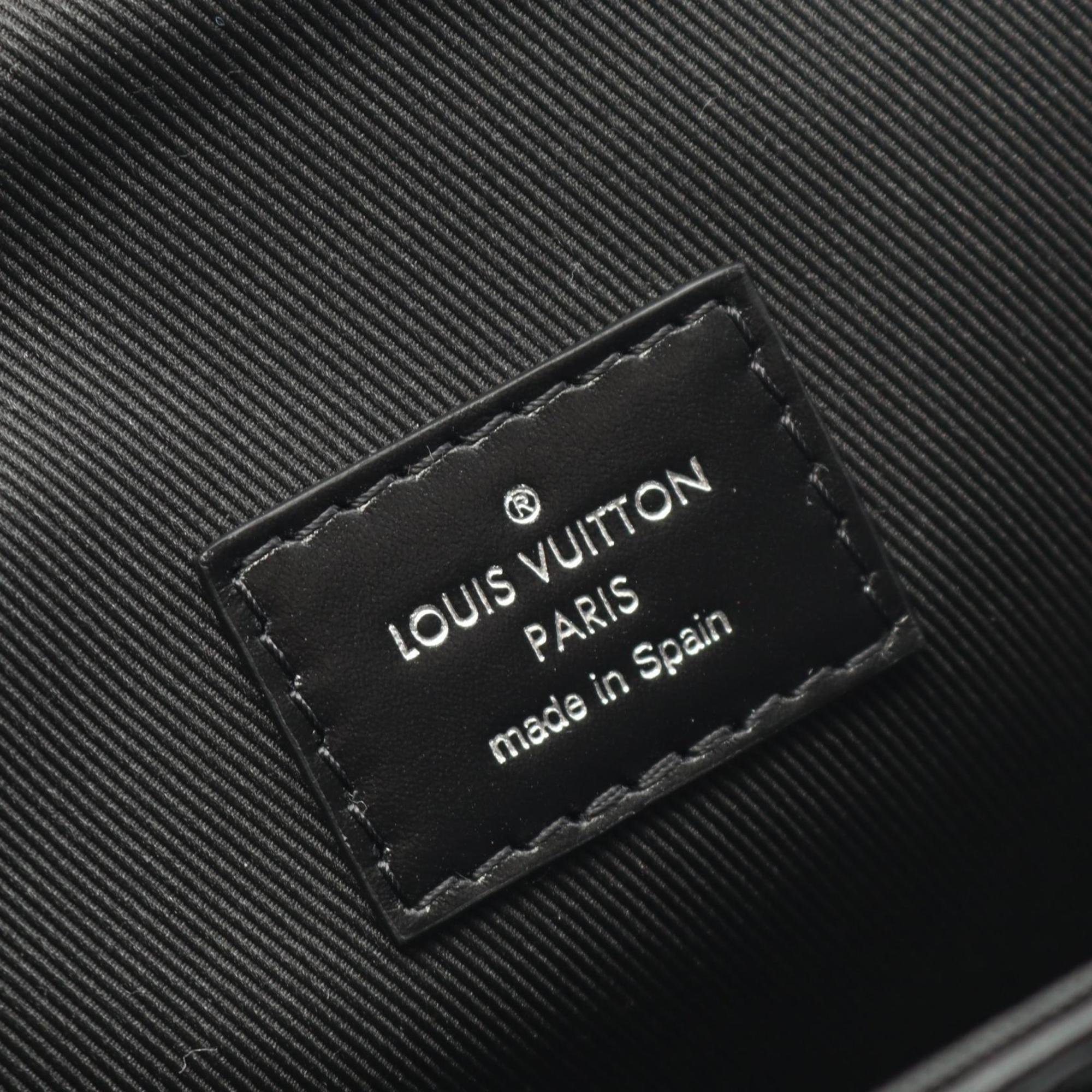 Louis Vuitton Black Leather Shoulder Bag