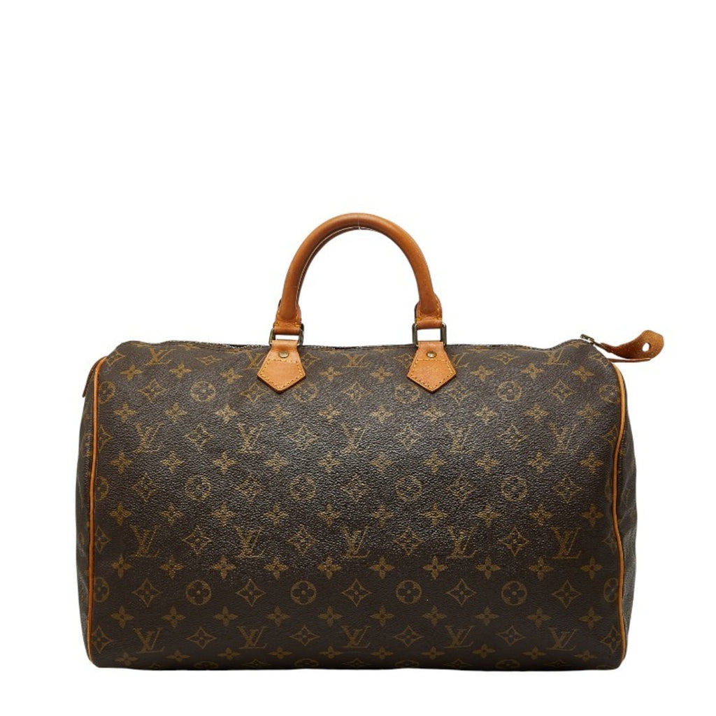 Louis Vuitton Brown Pvc Leather Boston Bag Handbag
