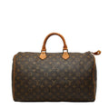 Louis Vuitton Brown Pvc Leather Boston Bag Handbag