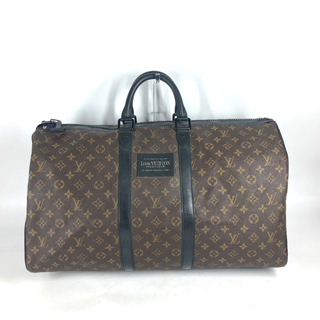 Louis Vuitton Black Brown Monogram Canvas Boston Bag