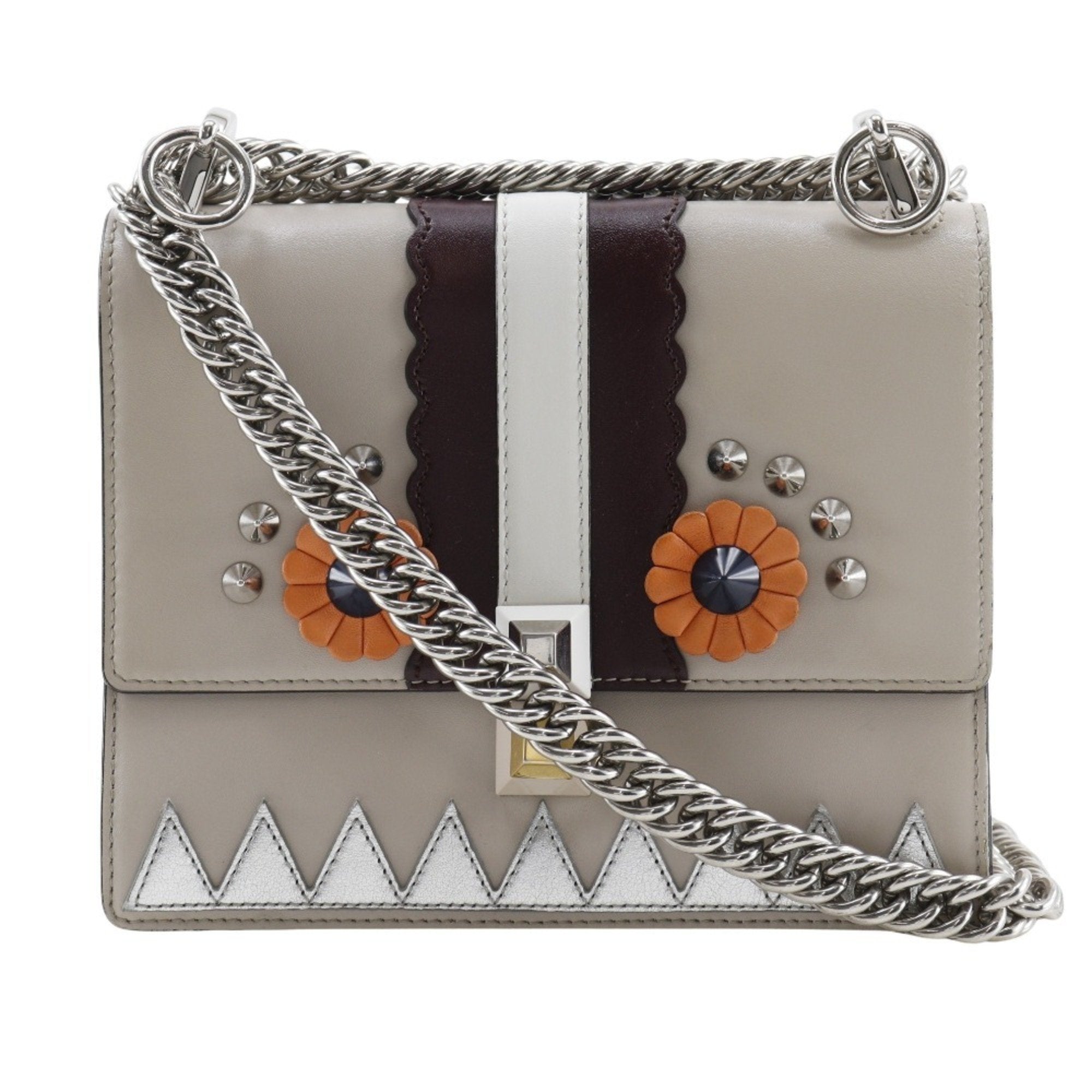 Fendi Beige Leather Shoulder Bag