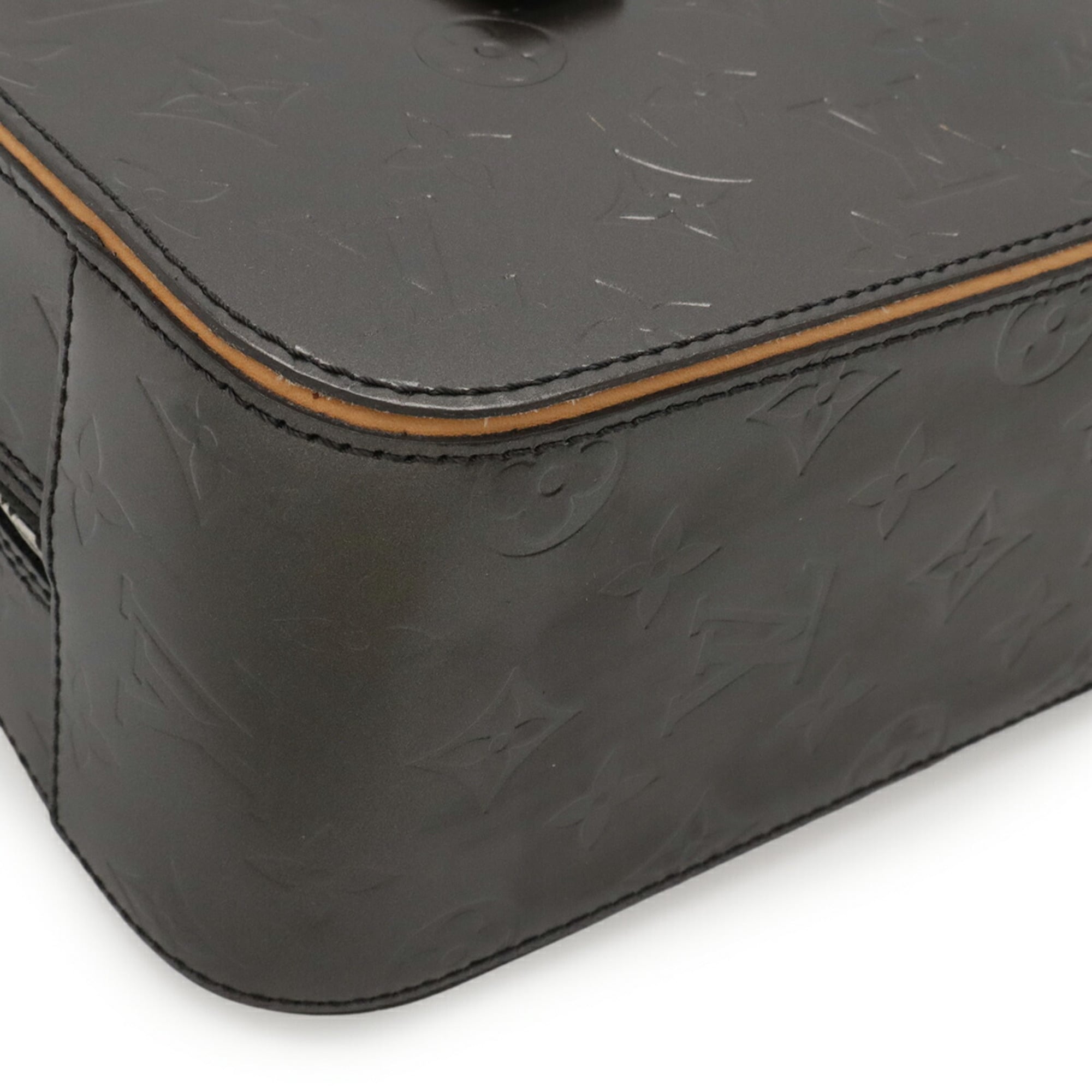 Louis Vuitton Black Monogram Mat Handbag