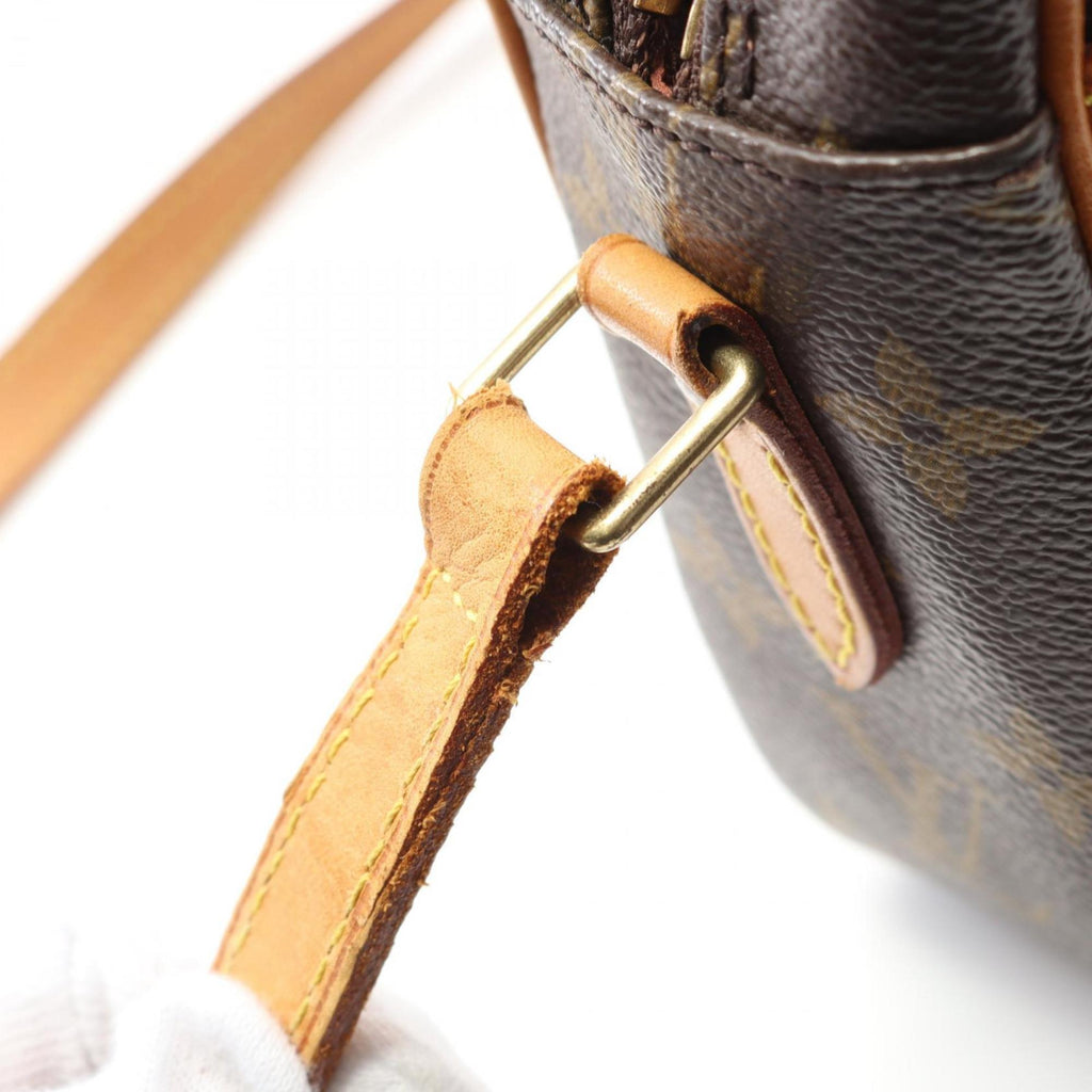 Louis Vuitton Brown Coated Canvas Shoulder Bag