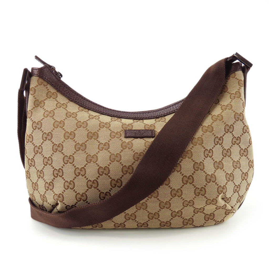 Gucci Gg Canvas Beige Brown Gg Canvas Shoulder Bag (Pre-Owned)
