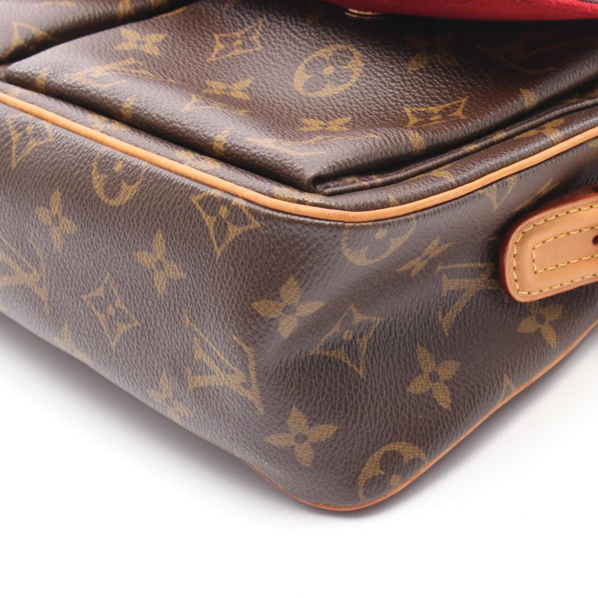 Louis Vuitton Brown Monogram Pvc Coated Canvas Leather Shoulder Bag